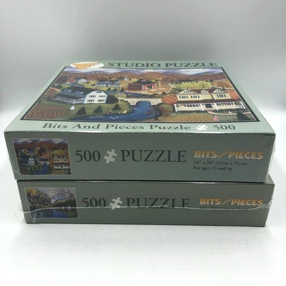 Bits and Pieces Studio Puzzle Set of 2 NIB - Picture 3 of 15